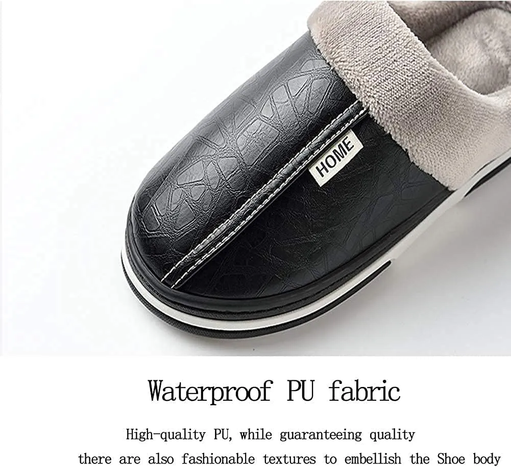Men's Women's Slippers Foam Memory House Outdoor Indoor Shoes Slip-on Anti-Skid Comfort Fleece Lining Cotton