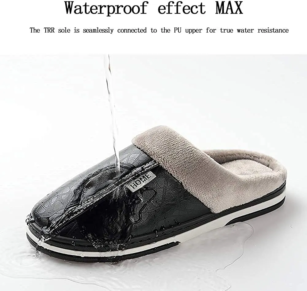 Men's Women's Slippers Foam Memory House Outdoor Indoor Shoes Slip-on Anti-Skid Comfort Fleece Lining Cotton
