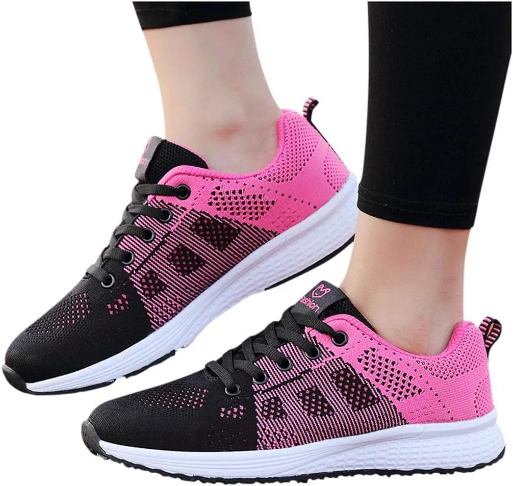 Mesh Lace-Up Student Women Running Shoe Solid Casual Shoe Shoe Women's Winter Shoes for Work Women