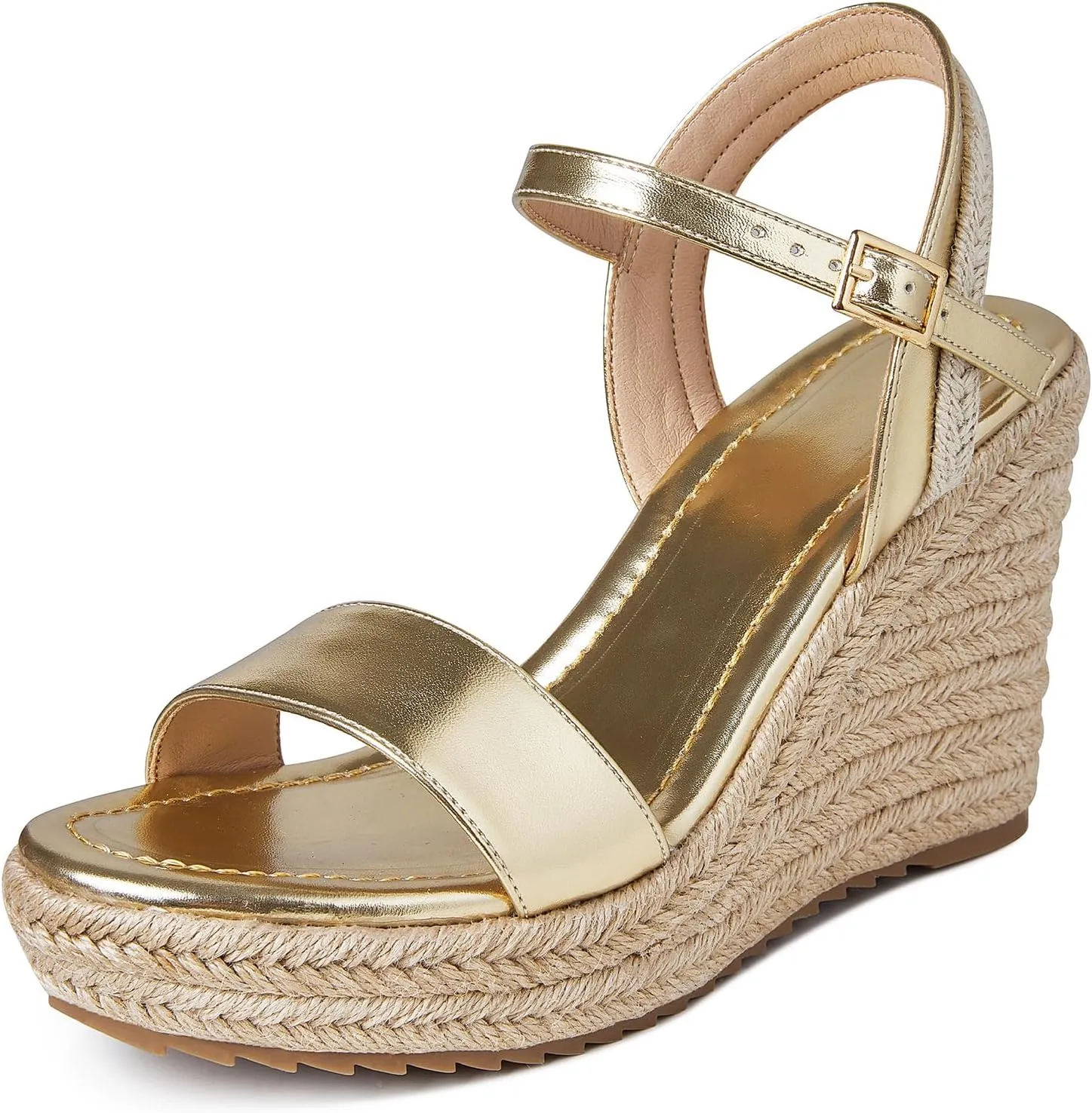 mikarka Women's Espadrille Wedge Sandals: Ankle Strap Platform Open Toe Wedges - Stylish High Heel Dressy Summer Wedges for Women, Inspired by Espadrilles