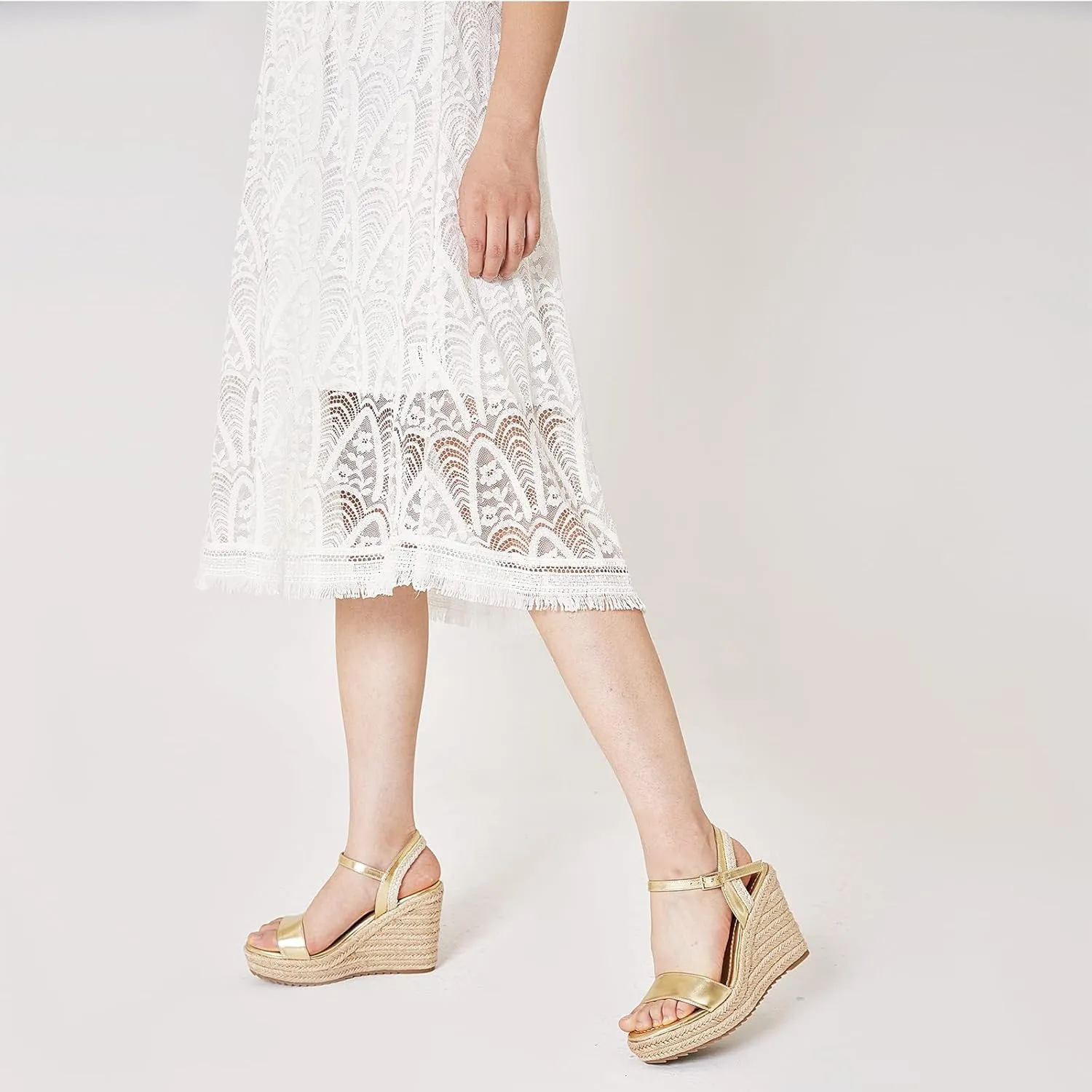 mikarka Women's Espadrille Wedge Sandals: Ankle Strap Platform Open Toe Wedges - Stylish High Heel Dressy Summer Wedges for Women, Inspired by Espadrilles