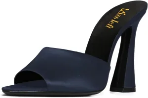 miss left Women Elegant Pointy Toe High Heeled Mules Slip On Chunky Heel Slide Sandals Versatile Daily Outdoor Shoes Size 4-16 US