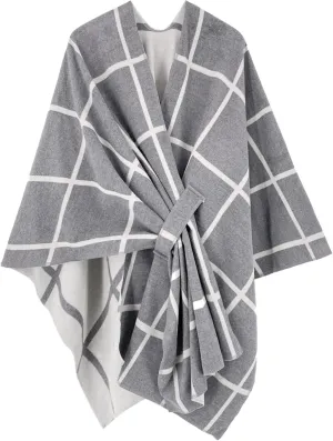 Moss Rose Women's Shawl Wrap Poncho Ruana Cape Open Front Cardigan Shawls for Fall Winter
