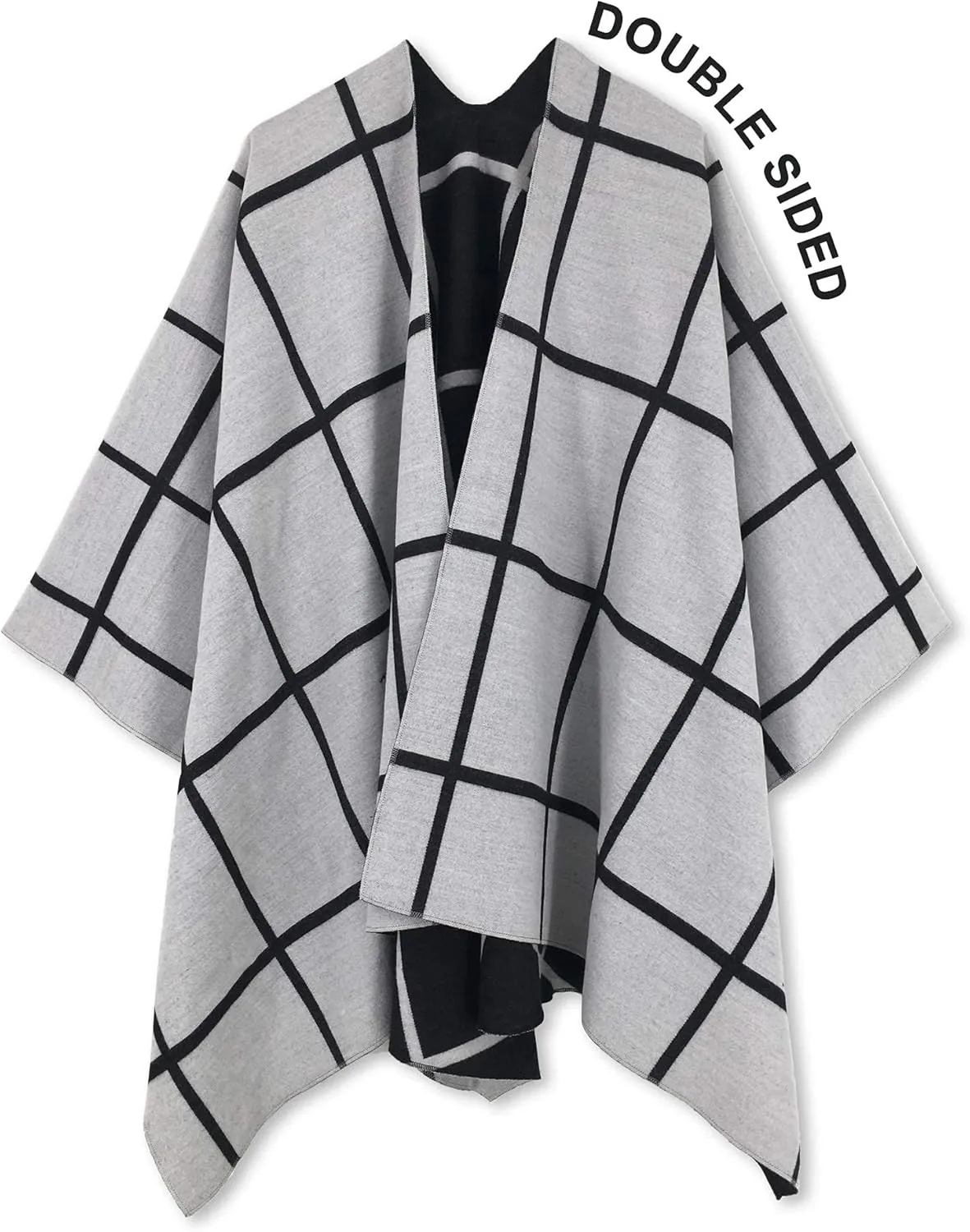 Moss Rose Women's Shawl Wrap Poncho Ruana Cape Open Front Cardigan Shawls for Fall Winter