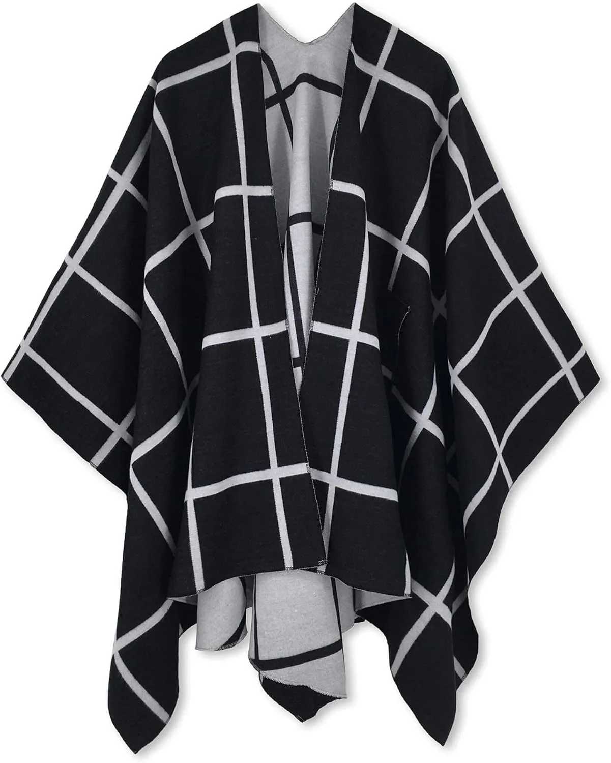 Moss Rose Women's Shawl Wrap Poncho Ruana Cape Open Front Cardigan Shawls for Fall Winter