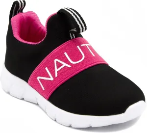 Nautica Girls' Slip-On Sneaker - Athletic Running Kids' Shoe for Walking, Running, Tennis, and Sports (Toddler/Little Kid)