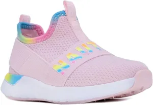 Nautica Girls' Slip-On Sneaker - Athletic Running Kids' Shoe for Walking, Running, Tennis, and Sports (Toddler/Little Kid)