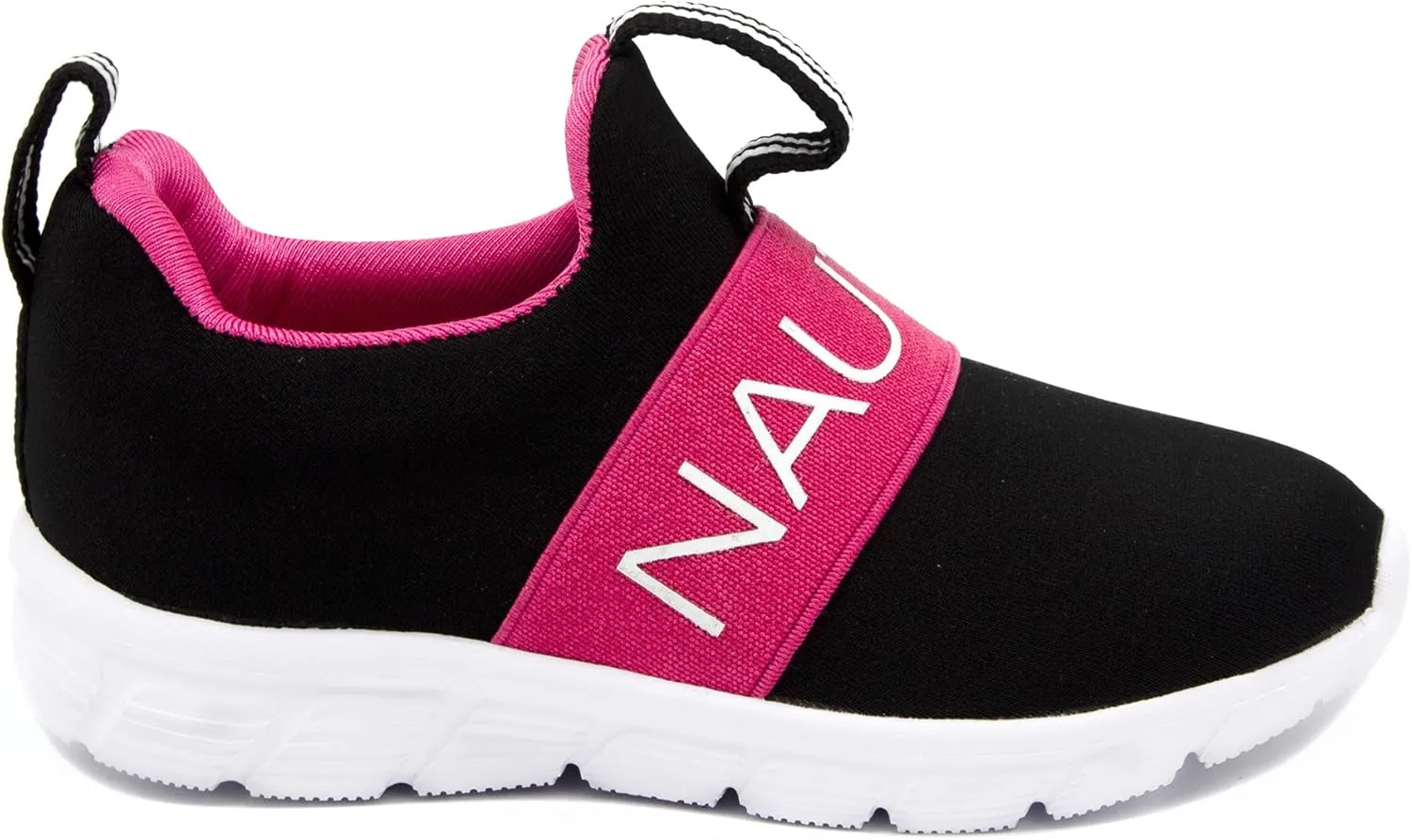 Nautica Girls' Slip-On Sneaker - Athletic Running Kids' Shoe for Walking, Running, Tennis, and Sports (Toddler/Little Kid)