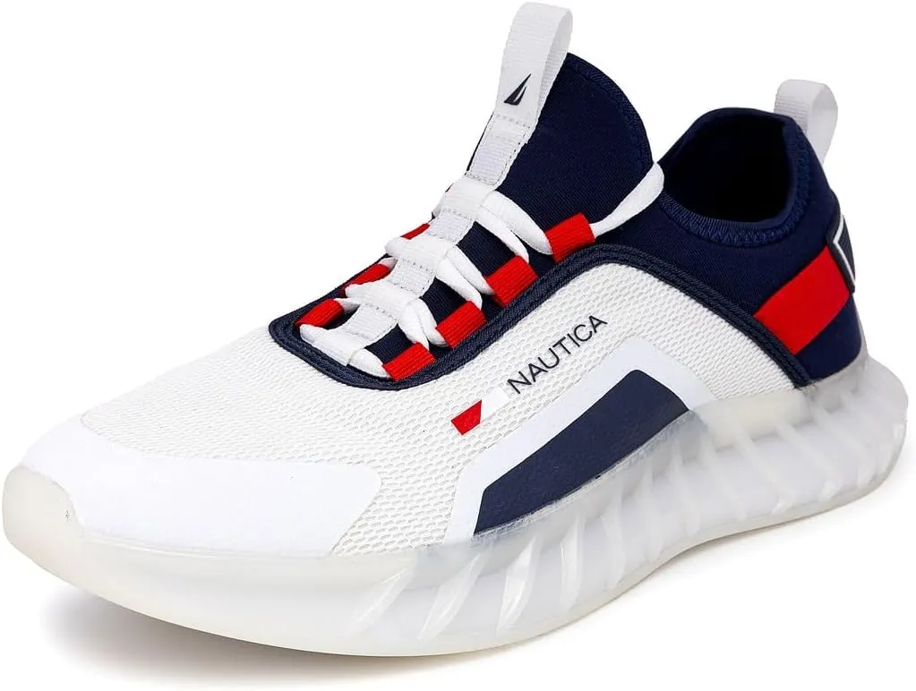 Nautica Men's Casual Fashion Sneakers – Lightweight Lace-Up Athletic Walking Shoes for Gym & Tennis, Comfortable