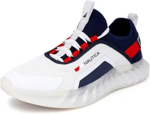 Nautica Men's Casual Fashion Sneakers – Lightweight Lace-Up Athletic Walking Shoes for Gym & Tennis, Comfortable