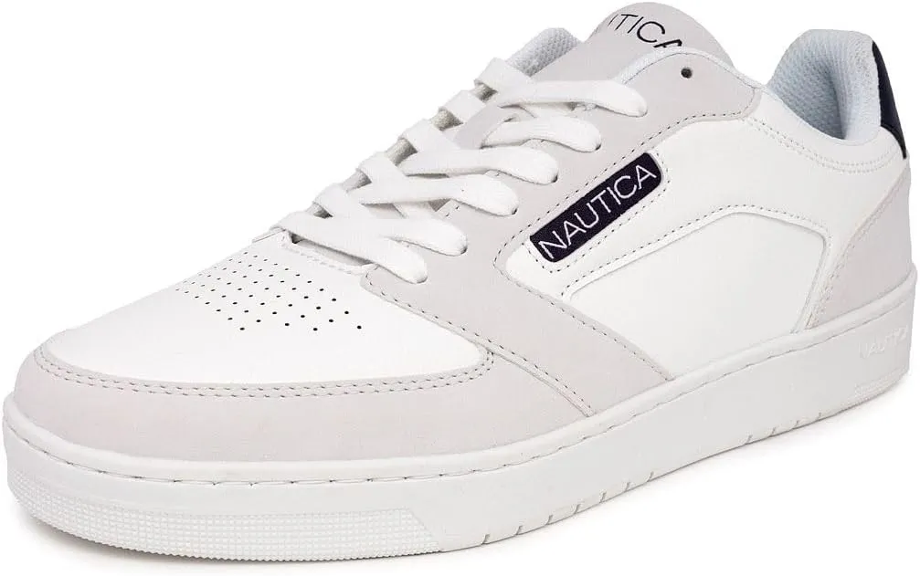Nautica Men's Casual Lace-Up Sneakers - Classic Low-Top Tennis Fashion Sneakers
