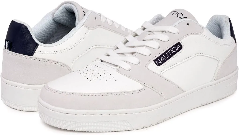 Nautica Men's Casual Lace-Up Sneakers - Classic Low-Top Tennis Fashion Sneakers