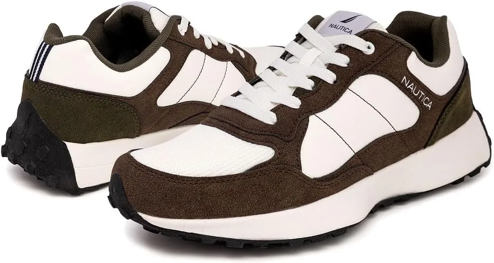 Nautica Men's Casual Sneakers with Cushioned Sole – Stylish Walking Shoes for Everyday Comfort