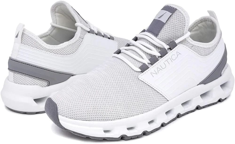 Nautica Mens Running Sneakers Sport Fashion Lace-Up Athletic Soft Shoes for Gym Tennis Men – Cushioned, Breathable, Lightweight & Comfortable