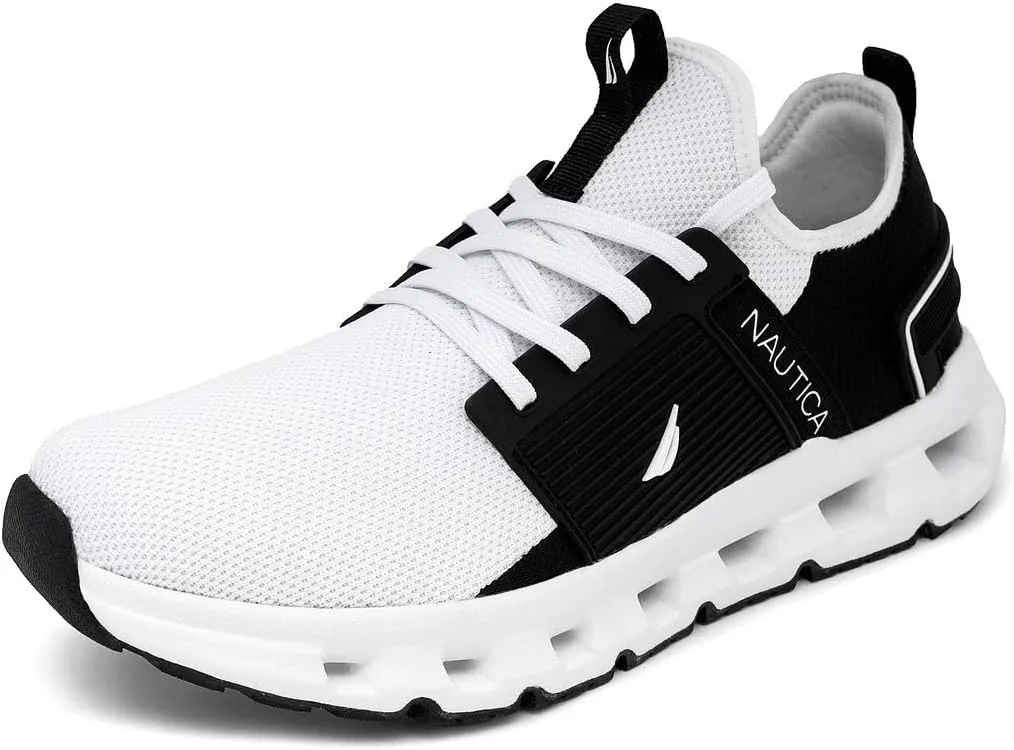 Nautica Mens Running Sneakers Sport Fashion Lace-Up Athletic Soft Shoes for Gym Tennis Men – Cushioned, Breathable, Lightweight & Comfortable