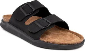 Nautica Men's Sandals - Casual Slides with 2 Adjustable Buckle Straps and Cork Footbed for Ultimate Comfort and Style (Regular/Wide Width, Big Size)