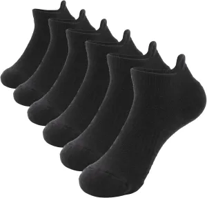 No-Slip Ankle Socks 6 Pairs - Men/Women Cushioned Athletic Socks with Arch Support & Breathable Mesh for Casual