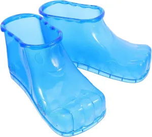 NOLITOY 1 Pair Massage Foot Bath Shoes Foot Soaking Bath Basin Portable Foot Soak Tub Foot Soaker Pedicure Foot Spa Foot Spa Shoes for Thermal Promote Blue