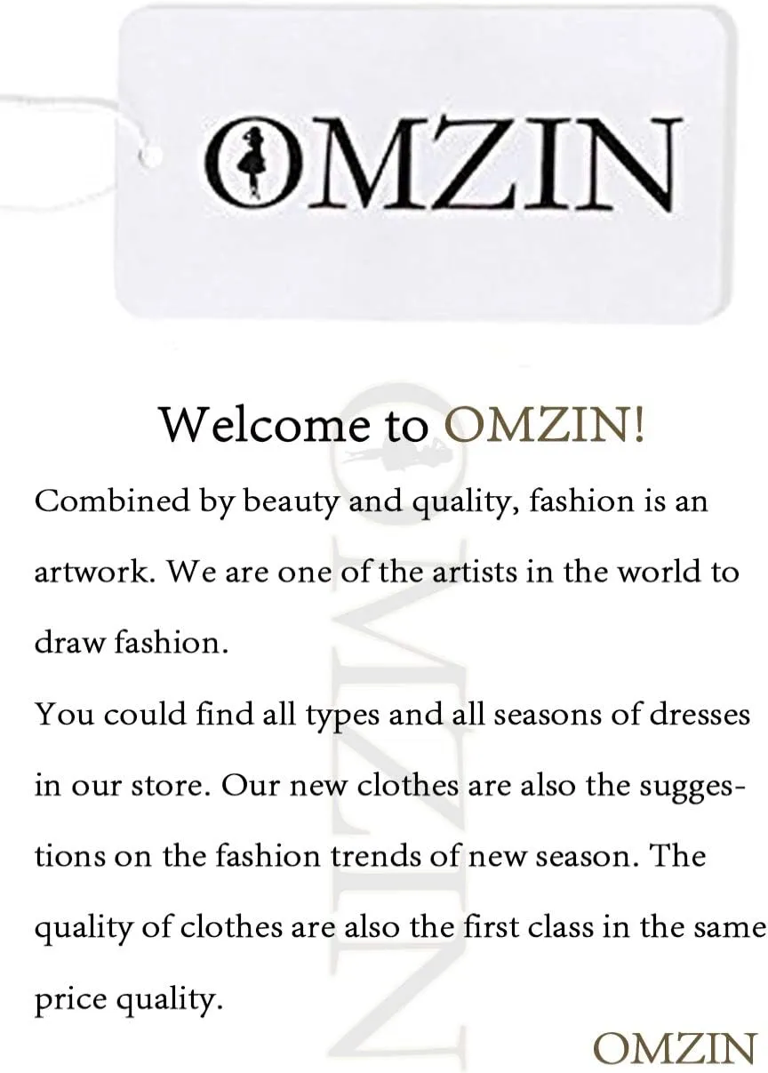 OMZIN Women's Summer 1950s Vintage Dress Wrap V Neck Cap Sleeve Dress Cocktail Swing Dress A-Line Flared Midi Dress