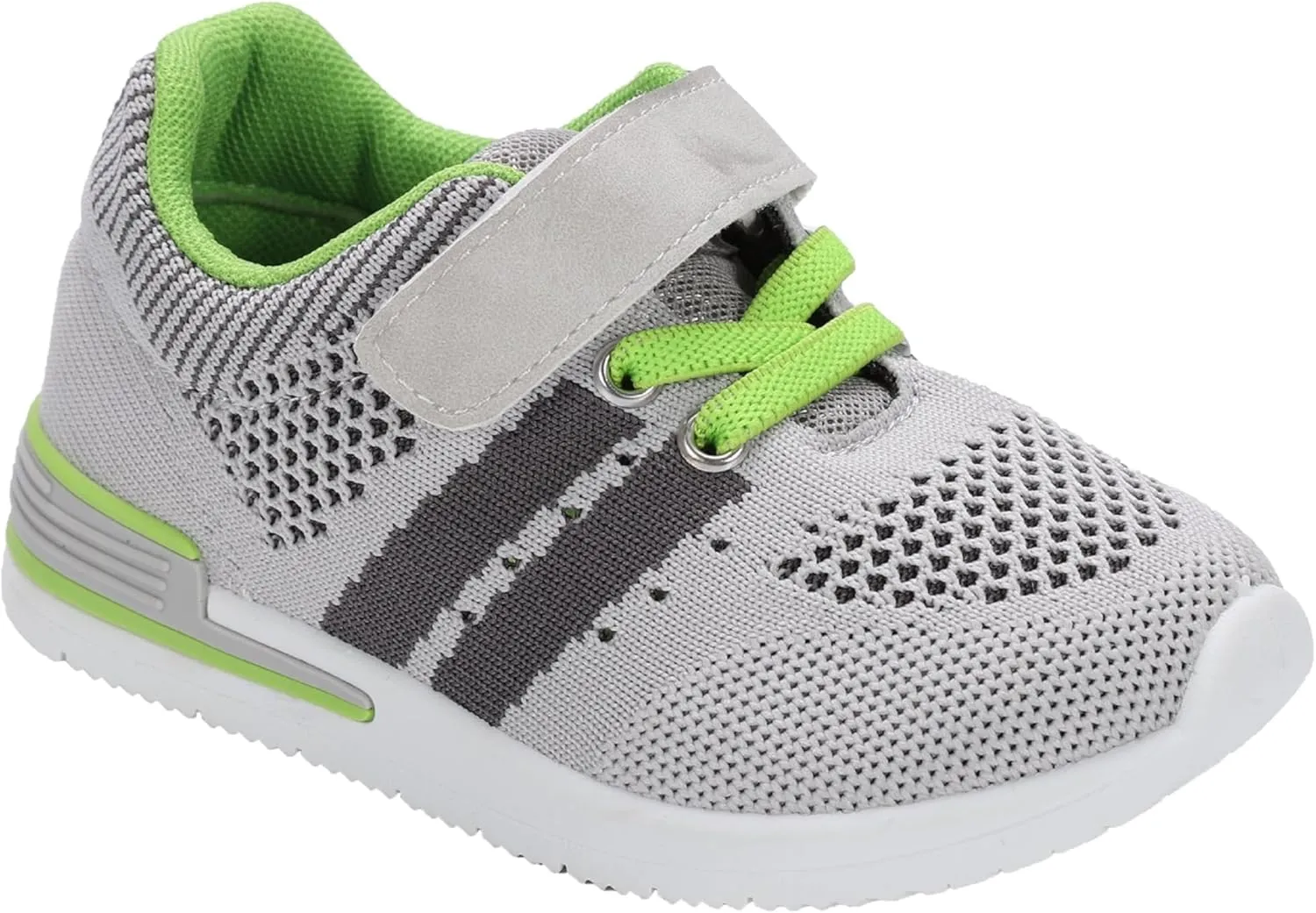 Oomphies Wynn Boys Athletic Sneakers – Breathable Knit Upper, Hook & Loop Closure, Cushioned Insole & Lightweight Design