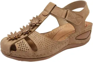 Orthopedic Sandals for Women Wide Width Flip Flops Beach Wedge Womens Wedge Sandal Comfortable Closed Toe Arch Support Womans Slides Orthopedic Shoes Summer Dressy Dressy Orthotic Shoe
