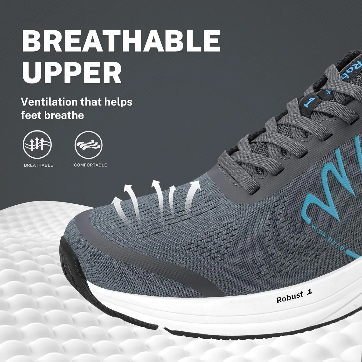 Orthopedic Shoes for Men with Arch Support, Plantar Fasciitis Shoes for Breathable Mesh, Non-Slip Walking Shoes for Heel Pain Relief