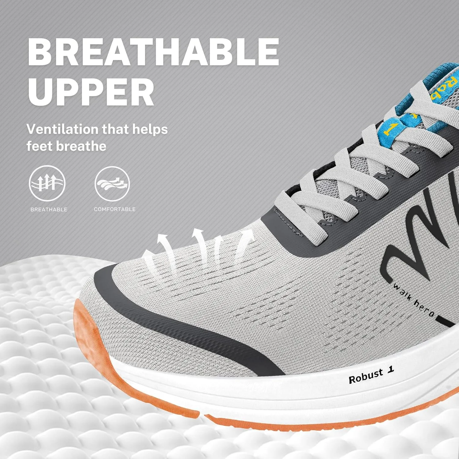 Orthopedic Shoes for Men with Arch Support, Plantar Fasciitis Shoes for Breathable Mesh, Non-Slip Walking Shoes for Heel Pain Relief