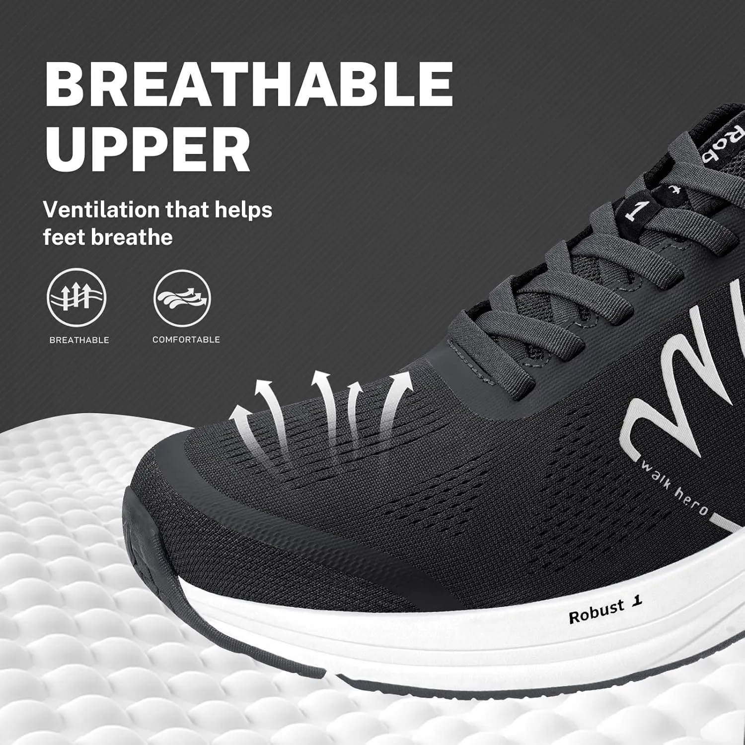 Orthopedic Shoes for Men with Arch Support, Plantar Fasciitis Shoes for Breathable Mesh, Non-Slip Walking Shoes for Heel Pain Relief