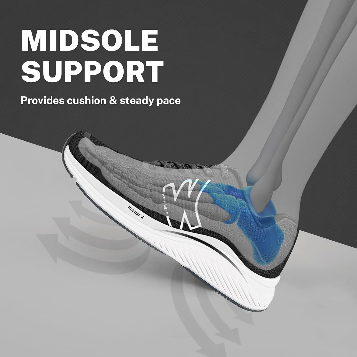 Orthopedic Shoes for Men with Arch Support, Plantar Fasciitis Shoes for Breathable Mesh, Non-Slip Walking Shoes for Heel Pain Relief
