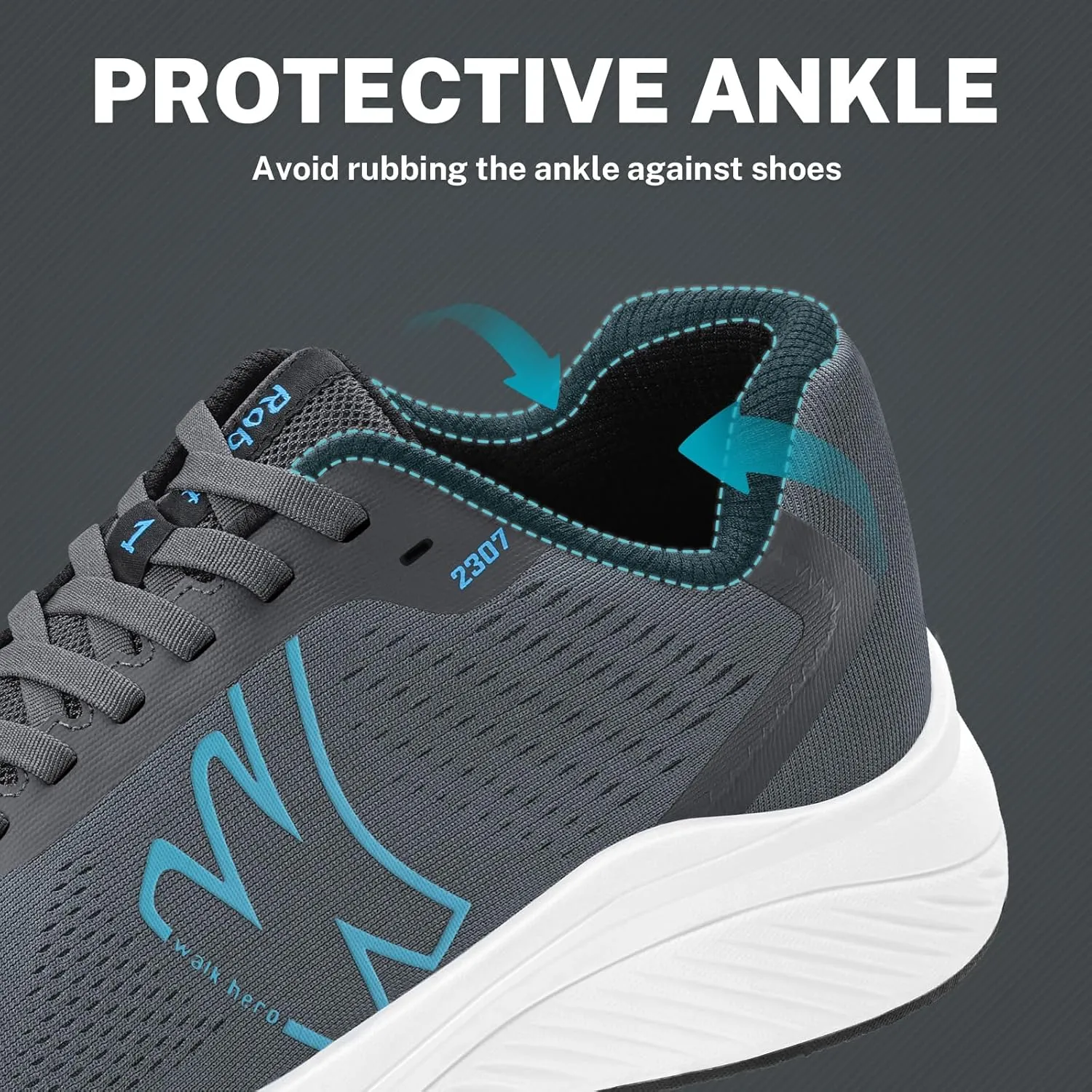 Orthopedic Shoes for Men with Arch Support, Plantar Fasciitis Shoes for Breathable Mesh, Non-Slip Walking Shoes for Heel Pain Relief