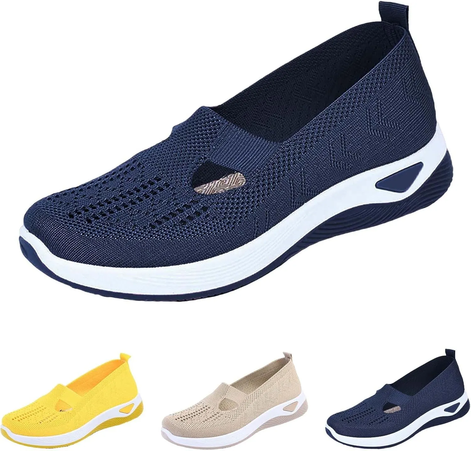 Orthopedic Shoes for Women Breathable Soft Slip On Mens Dress Shoes Lightweight Business Casual Shoes Wedge Sneakers Slip On Tennis Shoe Loafers Dress Shoe