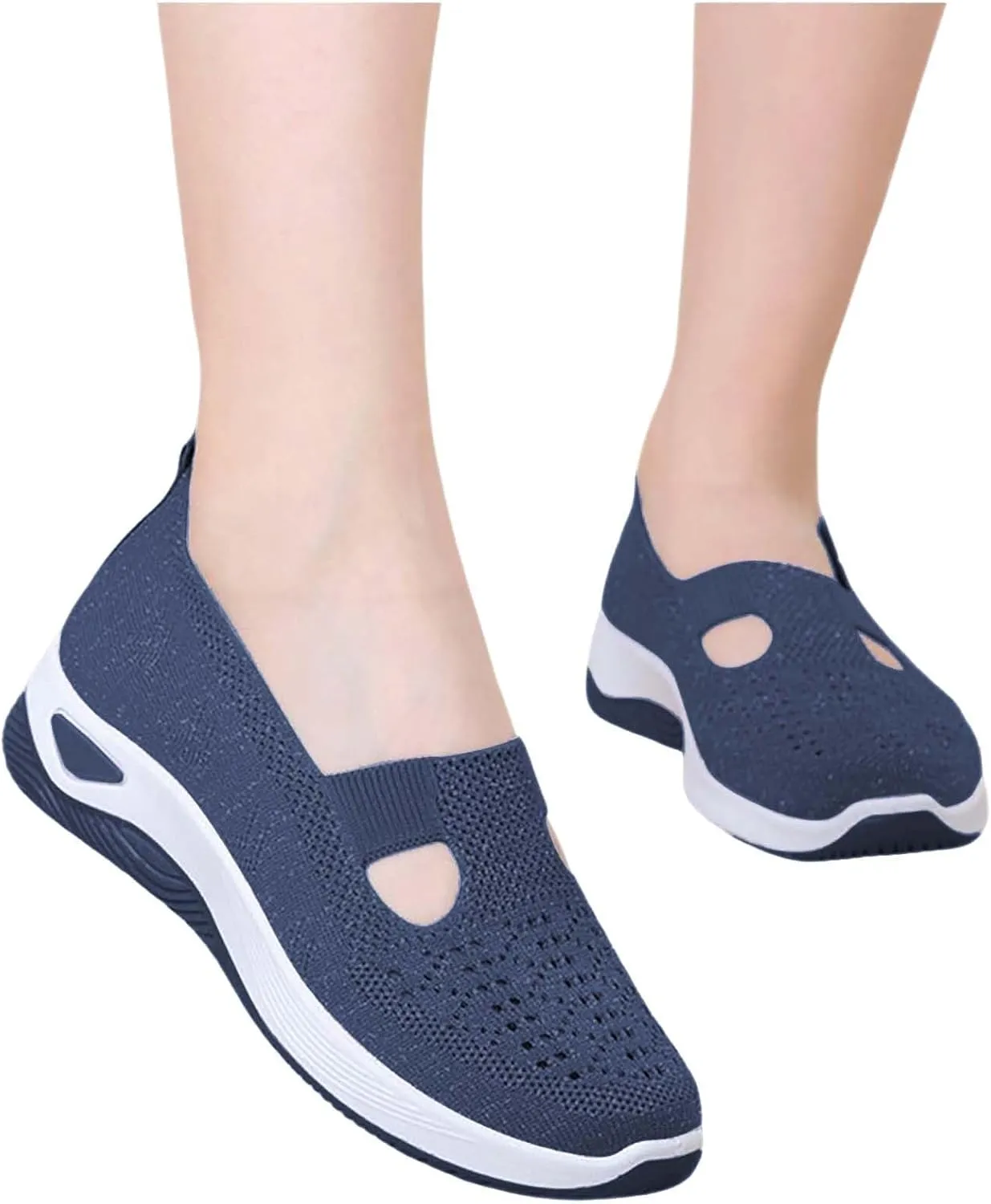 Orthopedic Shoes for Women Breathable Soft Slip On Mens Dress Shoes Lightweight Business Casual Shoes Wedge Sneakers Slip On Tennis Shoe Loafers Dress Shoe