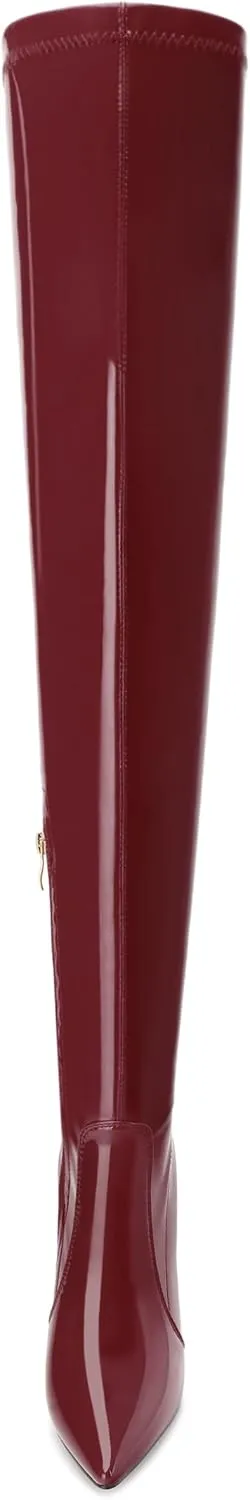 Over The Knee Boots for Women Thigh High Stiletto Zipper Pointed Toe Long Boots Classic Fashion Sexy Tall Boots