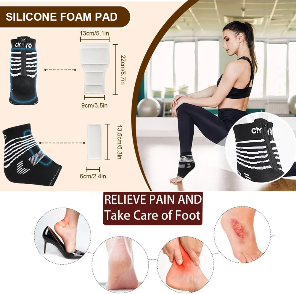 Padded Skate Socks Ankle Protector Ice Skating Boots Socks Skate Ankle Guards Ankle Sleeve Pad