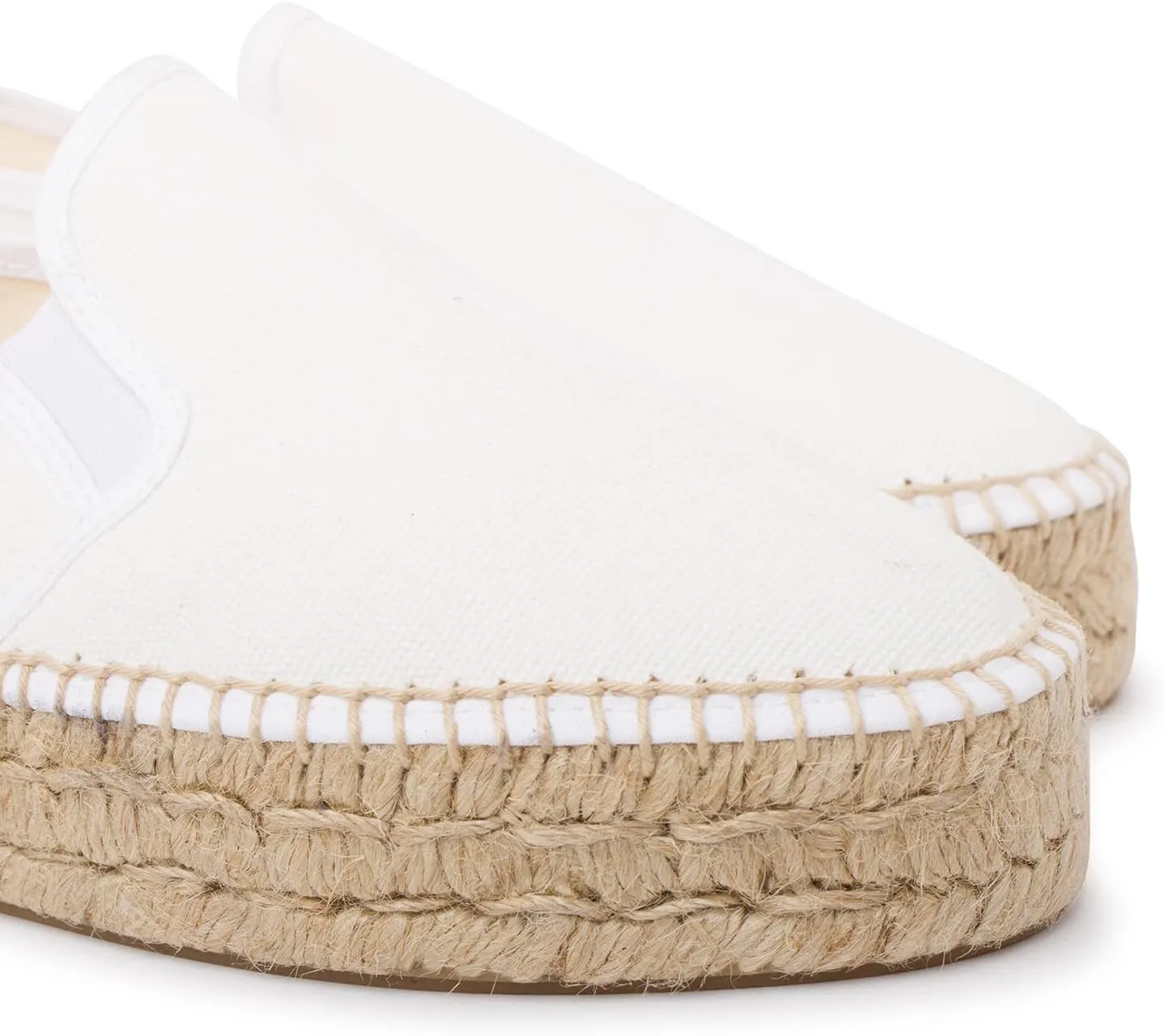 Palma Sustainable Platform Slip on Espadrilles for Women - Classic Style Breathable Eco Canvas Upper, Comfy Insole with Jute Midsole, Handmade Shoes, Made in Spain