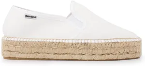 Palma Sustainable Platform Slip on Espadrilles for Women - Classic Style Breathable Eco Canvas Upper, Comfy Insole with Jute Midsole, Handmade Shoes, Made in Spain