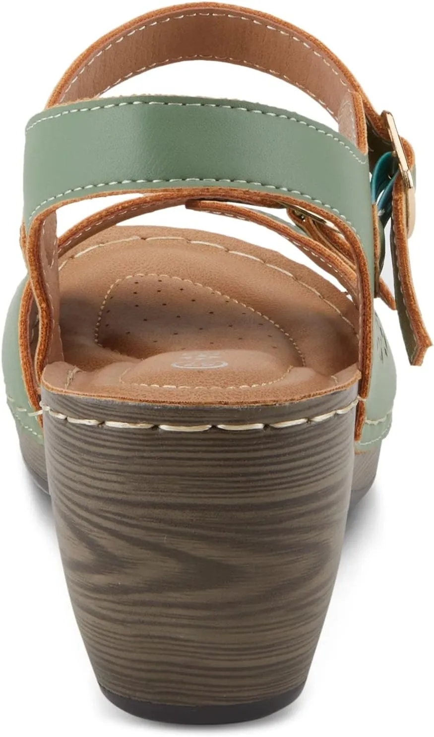 PATRIZIA Spring Step Shantay Wedge Sandals for Women - Ladies Sandals with ankle strap buckle closures - Womens Casuals Sandals for Outdoor