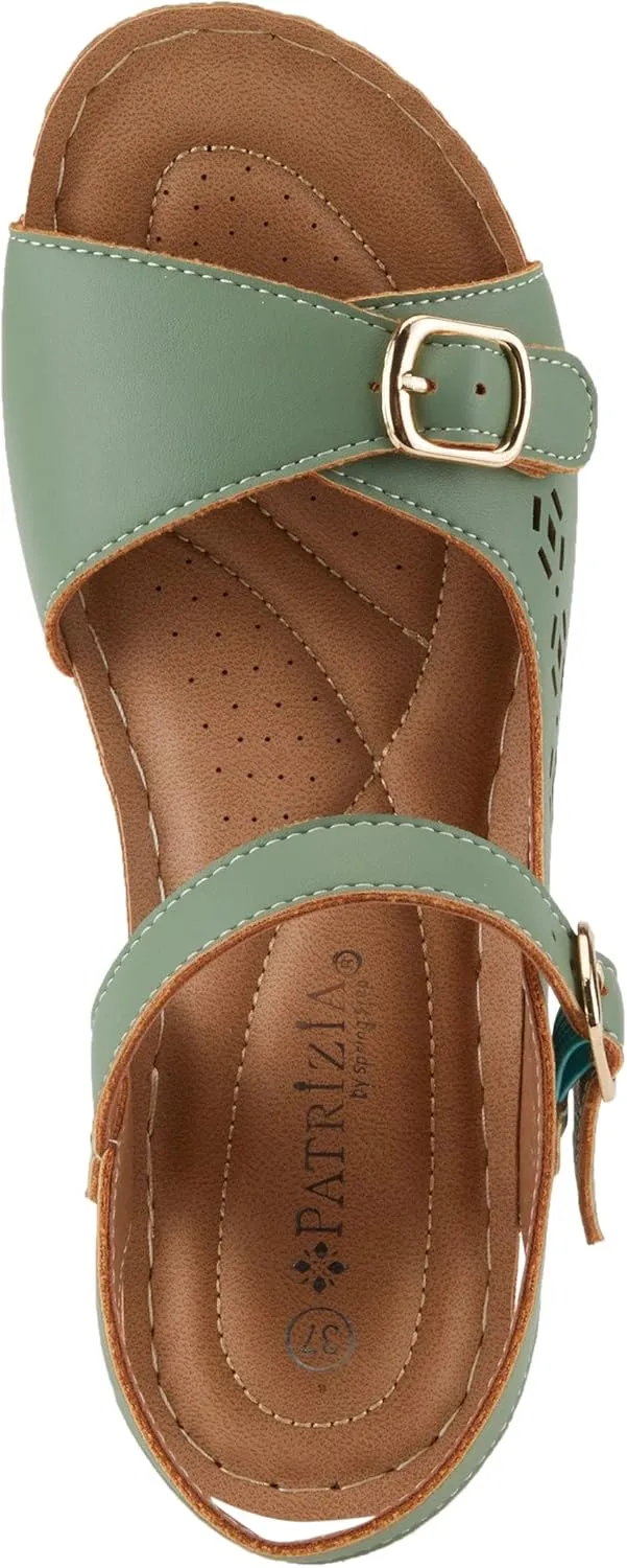 PATRIZIA Spring Step Shantay Wedge Sandals for Women - Ladies Sandals with ankle strap buckle closures - Womens Casuals Sandals for Outdoor