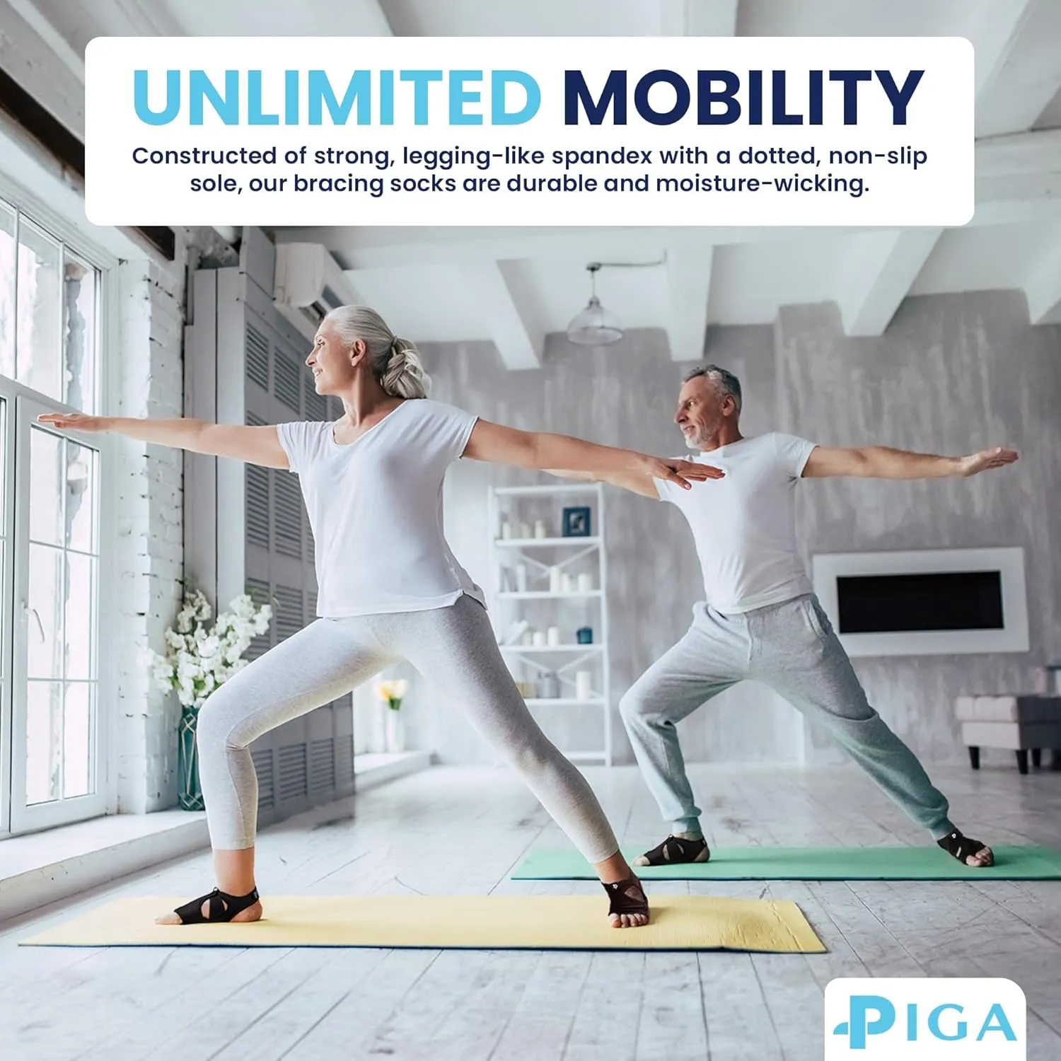 PIGA Wrapz ProMax - Toeless Compression Socks | Plantar Fasciitis Relief | Adjustable Arch Support | Water-Friendly | Unisex Pain Relief & Recovery