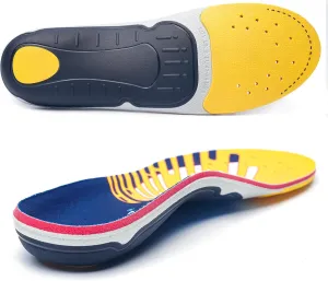 Plantar Fasciitis Relief Arch Support Inserts Flat Feet Orthotics para Orthopedic Insole Men Women Absorb Shock Supination Correction Standing All Day Boot Work Shoe Insoles Size(8-8 1/2)