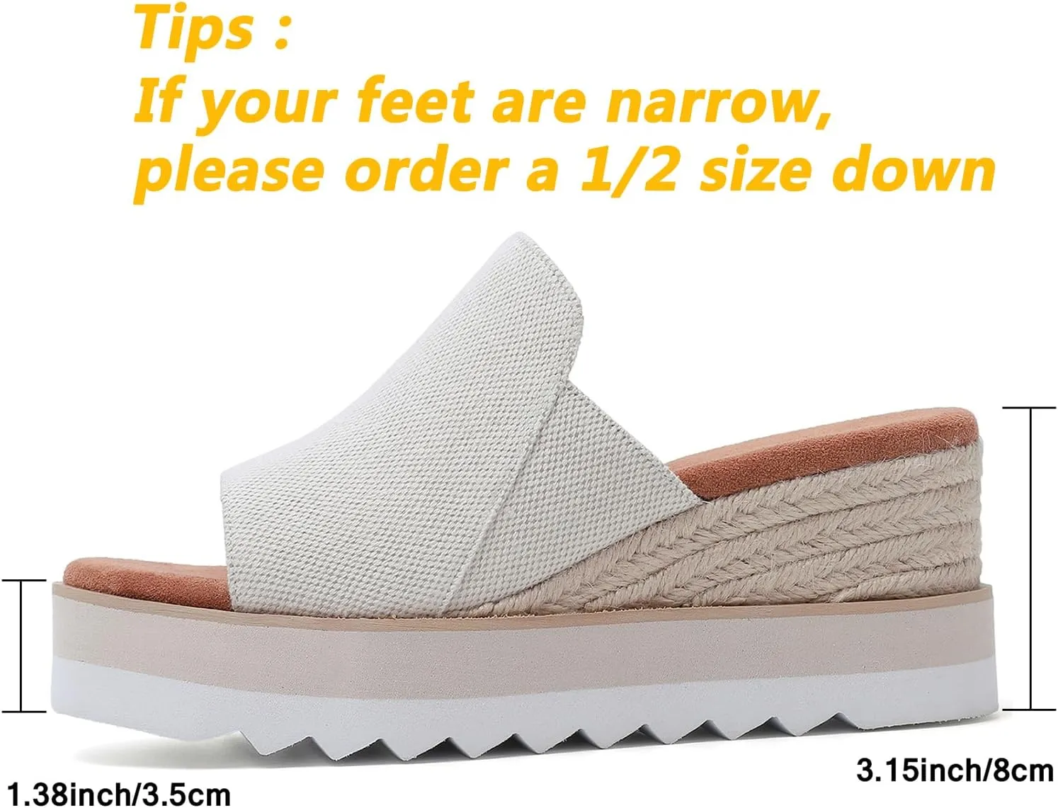 Platform Sandals Espadrilles Mules for Women Wedge Open Toe Slip On Sandals Raffia Womens Sandals Shoes for Summer Vacation Beach Casual