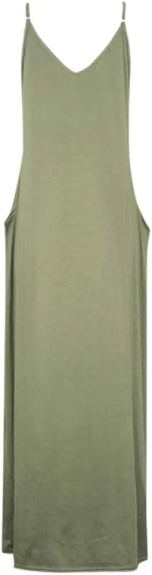 Plus Size Maxi Dress for Women's Pajamas Sleeveless V-Neck Skirt Round Neck with Pocket Long Dresses Daily Wear