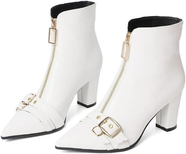 Pointed Toe Kitten Heel Boots For Women Black Booties For Women Rivets Ankle Boot Fashion Shoes