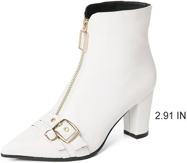 Pointed Toe Kitten Heel Boots For Women Black Booties For Women Rivets Ankle Boot Fashion Shoes