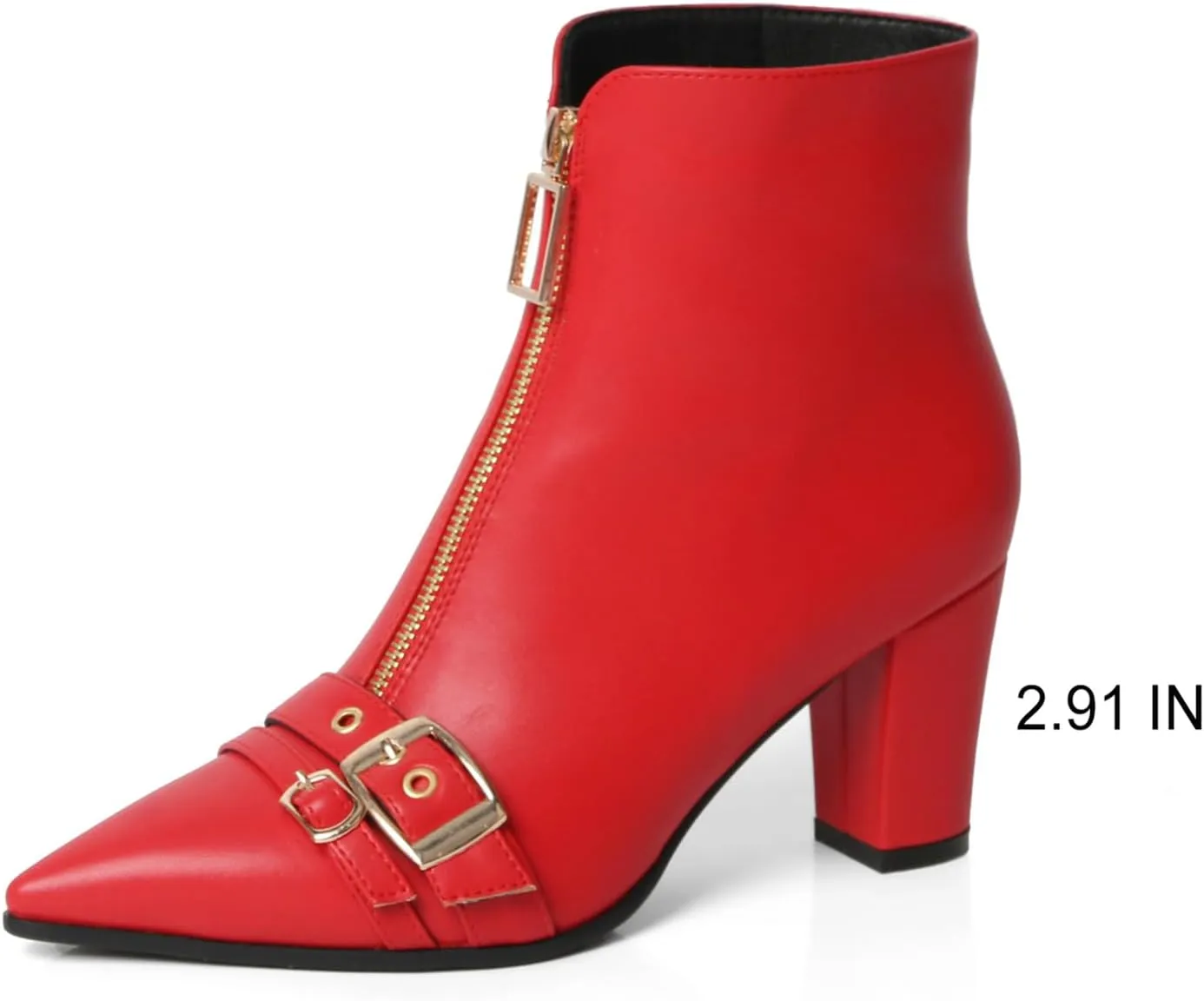 Pointed Toe Kitten Heel Boots For Women Black Booties For Women Rivets Ankle Boot Fashion Shoes