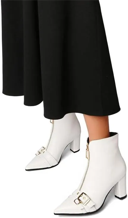 Pointed Toe Kitten Heel Boots For Women Black Booties For Women Rivets Ankle Boot Fashion Shoes