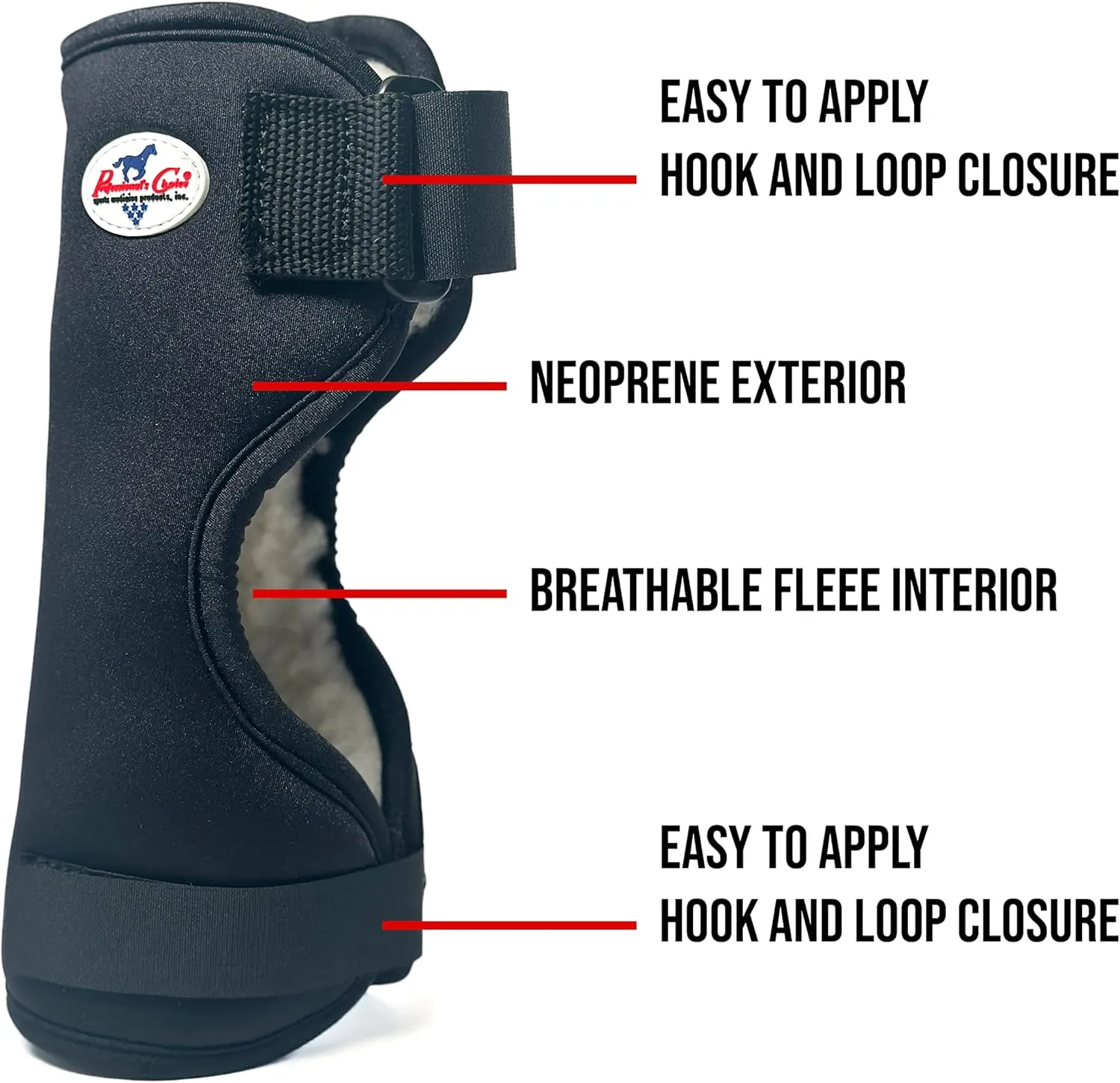 Professional's Choice Quick-Wrap Bell Boots | Ultimate in Hoof and Soft Tissue Protection | 360 Degree Wrap | Large Royal Blue