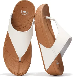 Project Cloud Womens Thong Comfortable Memory Foam Platform Sandals & Flip flops Non Slip Footwear, Leather Sandals for Women 2025 (Arlee)