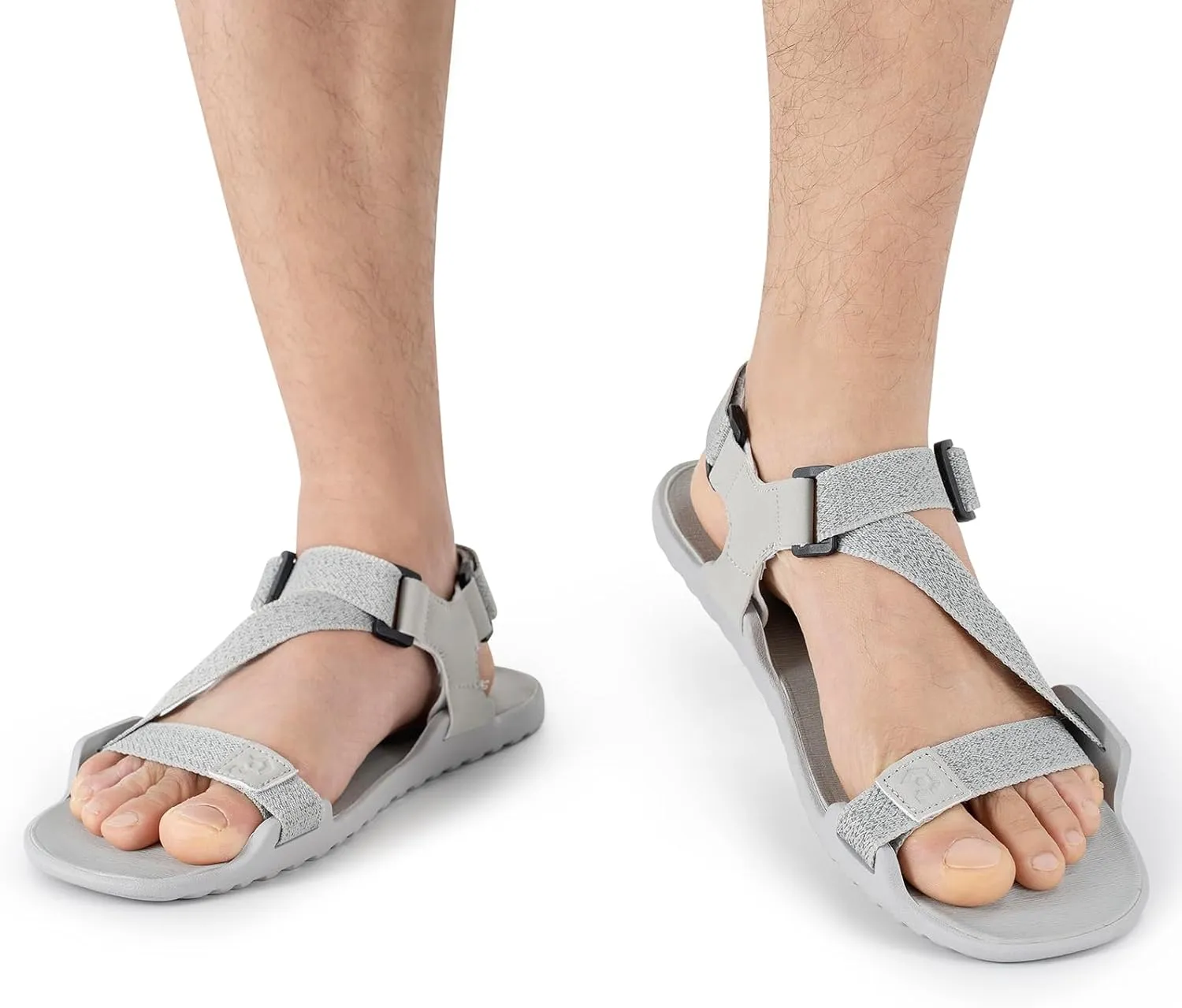 Pulltop Men's Wide Barefoot Sandals - Minimalist | Zero Drop | Ultralight Trail Running Hiking Sandals Adjustable