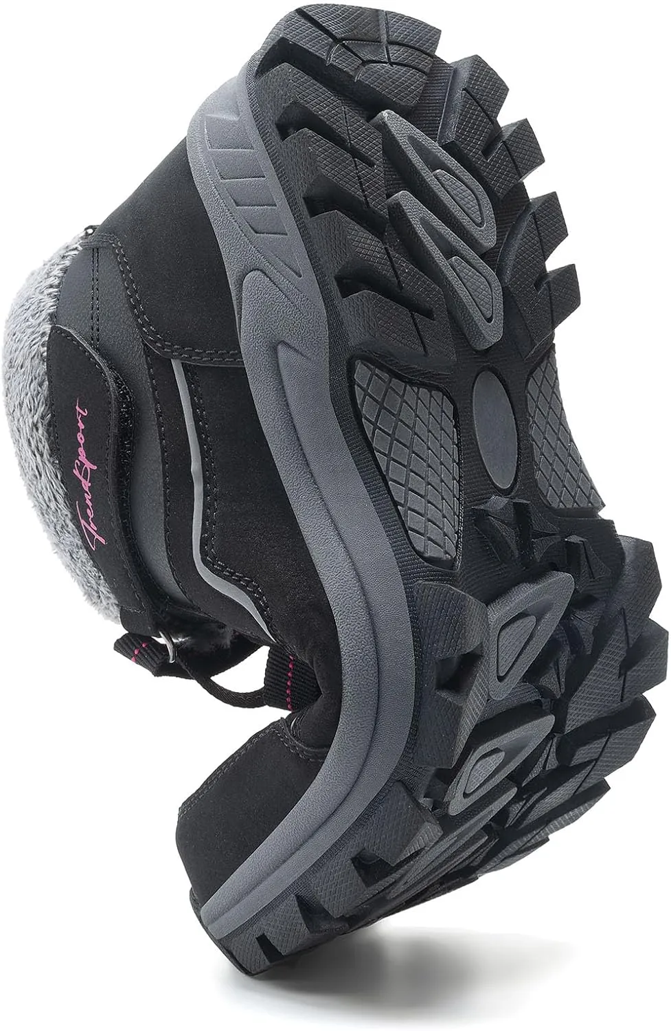 Qiucdzi Womens Winter Snow Boots Warm Fur Lined Anti-Slip Ankle Booties Walking Shoes Non-Slip Outdoor Trekking Shoes